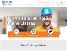 Tablet Screenshot of clmi-training.com